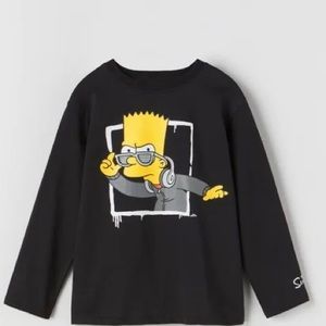 Zara Boys Bart Simpson Long Sleeve T-Shirt